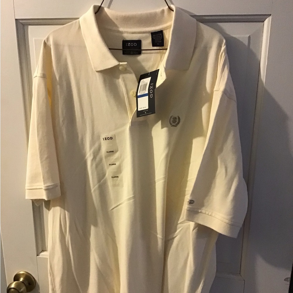 NWT izod cream polo